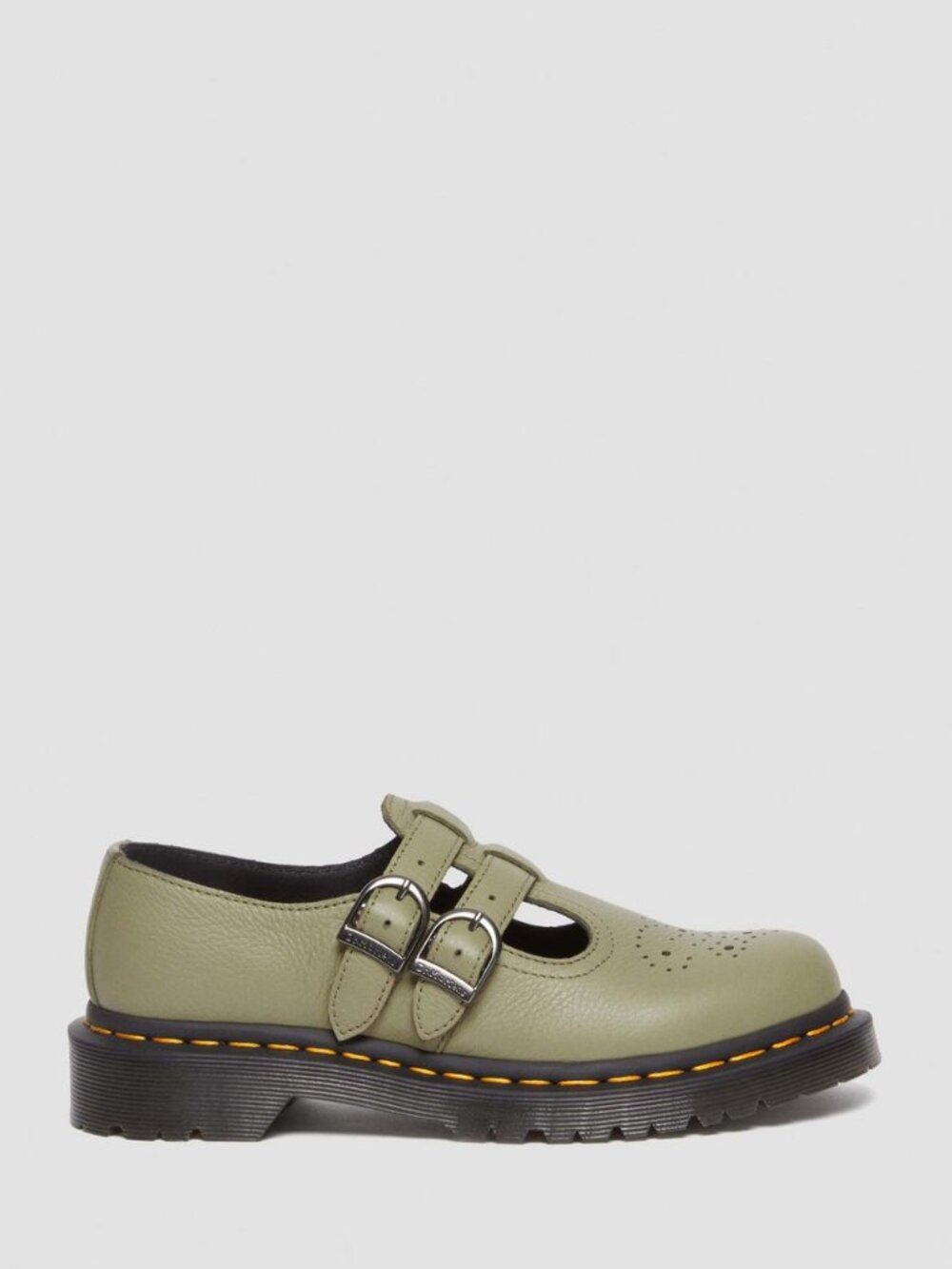 Dr. Martens Women's Olive 8065 Virginia Leather Mary Jane Shoes - US 8/UK 39 - Picture 9 of 14
